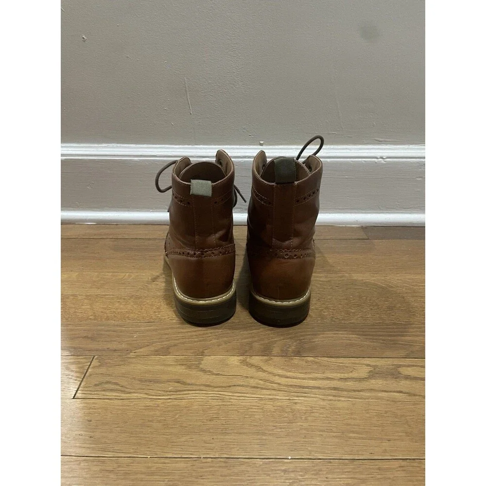Madden Fence Brown Wingtip Lace Up Combat Boots Mens 10.5